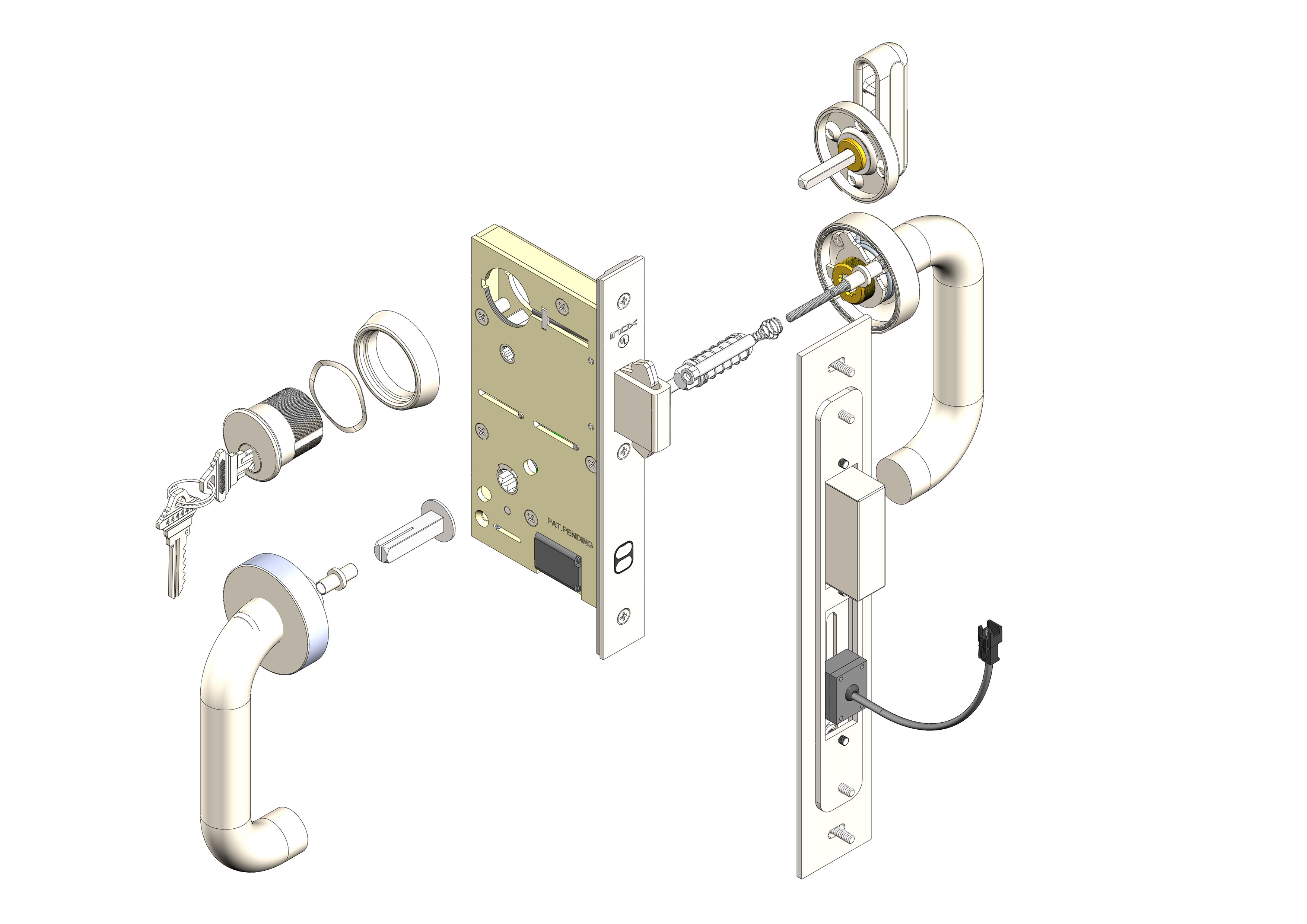 PD97PT Power Transfer Electrified Sliding Door Lock